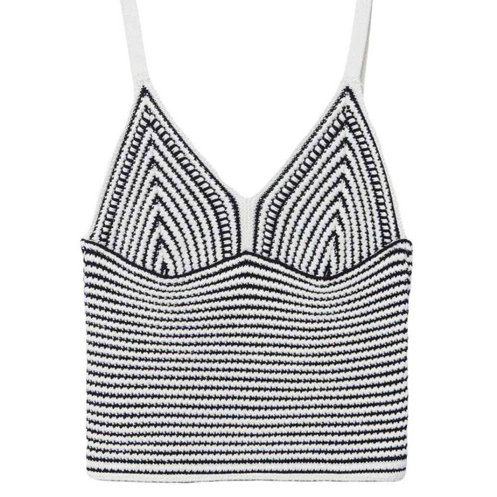 MANGO Knitted Crop Top 207DIANA Size M NWT Style 87047650